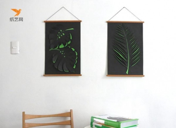 Simple and beautiful three-dimensional leaf decorative painting production tutorial