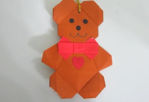 Origami video tutorial for simple origami teddy bear for Childrens Day