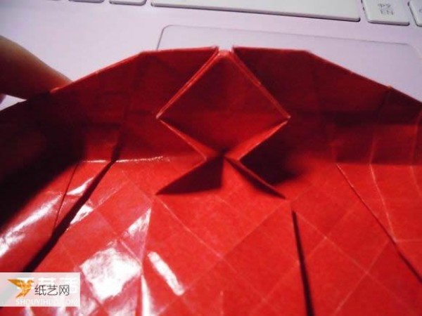 Super complicated kissing fish heart origami illustration process