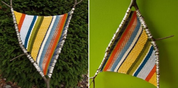 How to hand-knit a piece of cloth with wool