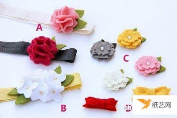 Tutorial on how to make personalized Korean floral fabric hairbands and hairpins