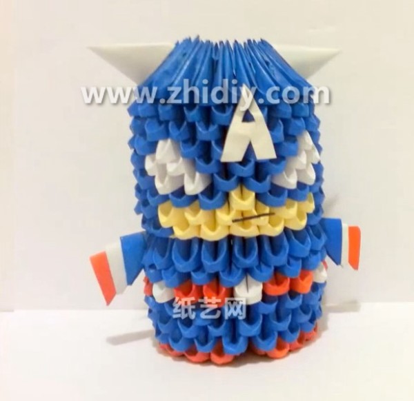 Origami triangle Captain America handmade tutorial