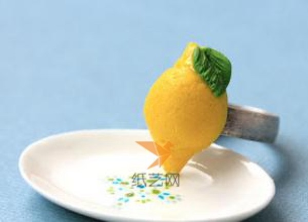 Cute lemon ring making tutorial made from clay