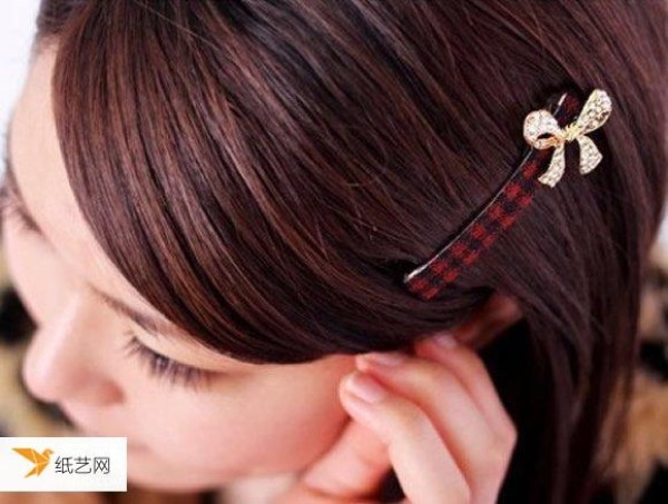 Simple personalized bow hairpin handmade steps