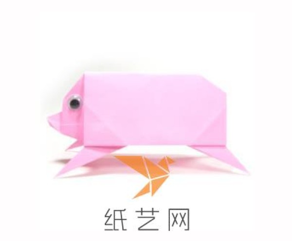 A complete collection of cute origami animals - Tutorial on how to make a running pig