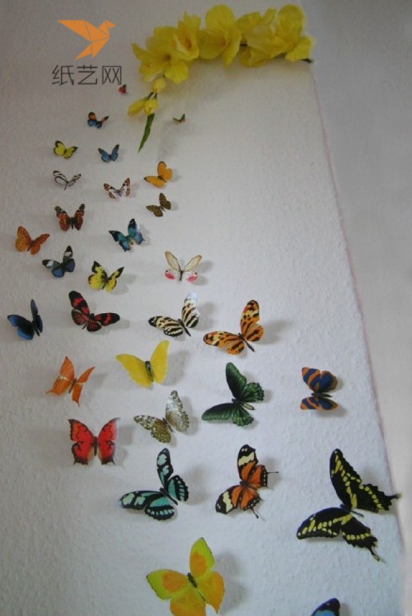 Beautiful butterflies made from used cardboard boxes in the Tutorial on Turning Waste into Treasures