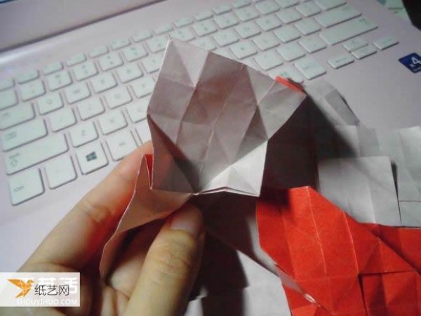 Super complex kissing fish heart origami illustration process