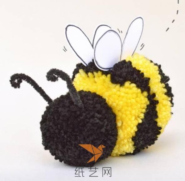 Cute handmade yarn ball bee tutorial