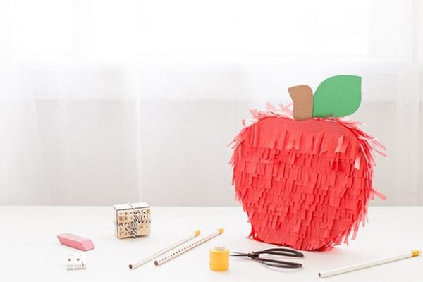 Turn waste into treasure by using old cartons to make Christmas paper apples