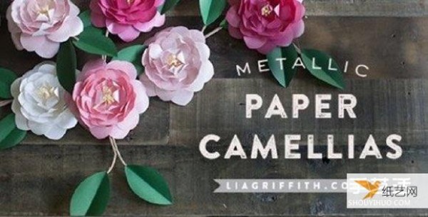 Simple camellia origami tutorial with illustrations