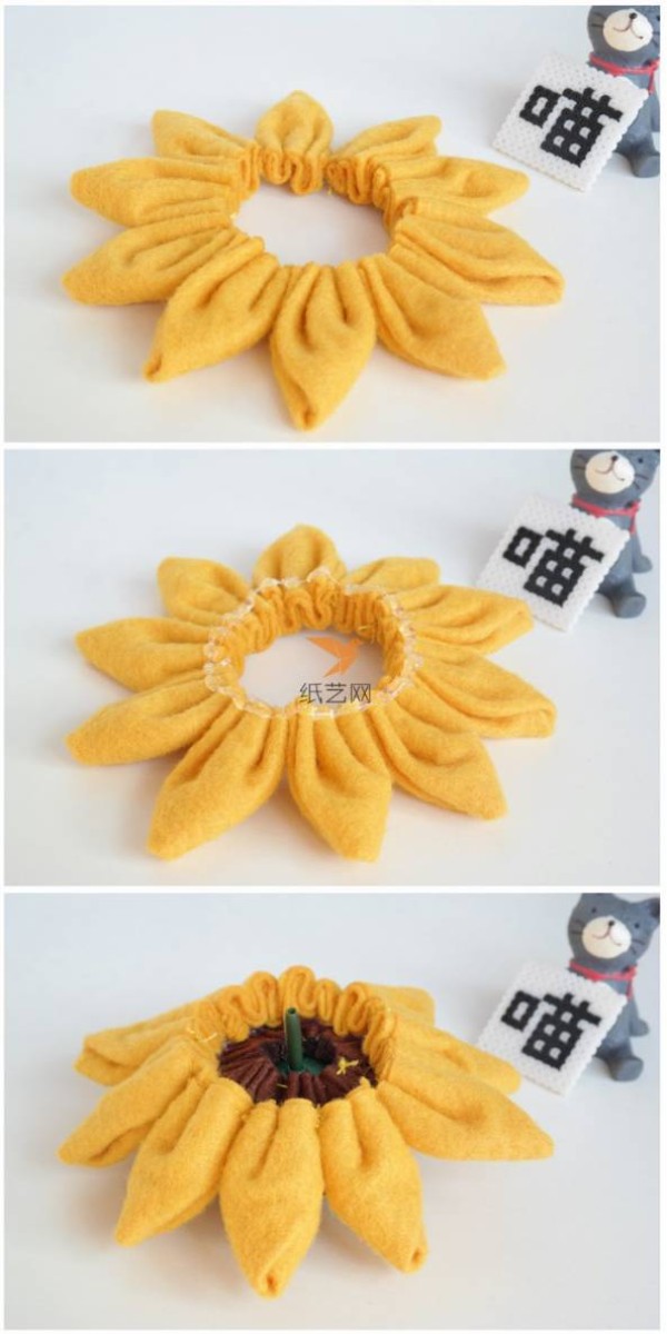 Non-woven sunflower making tutorialNon-woven tutorial