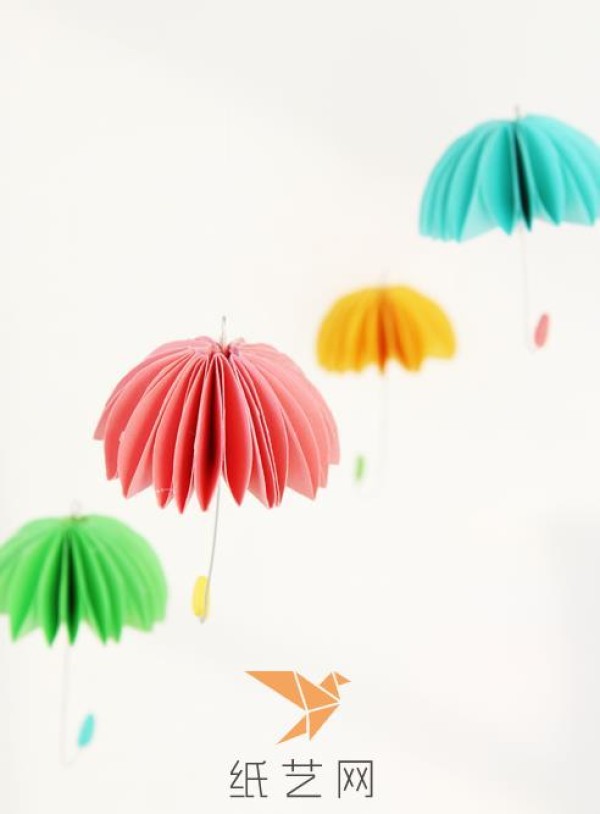 Childrens handmade spring flower umbrella origami umbrella making tutorial