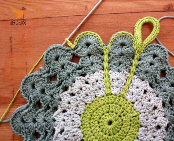 Tutorial on how to knit a thickened crochet insulation mat