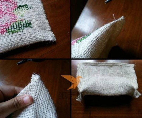 Cross stitch clutch bag making tutorial