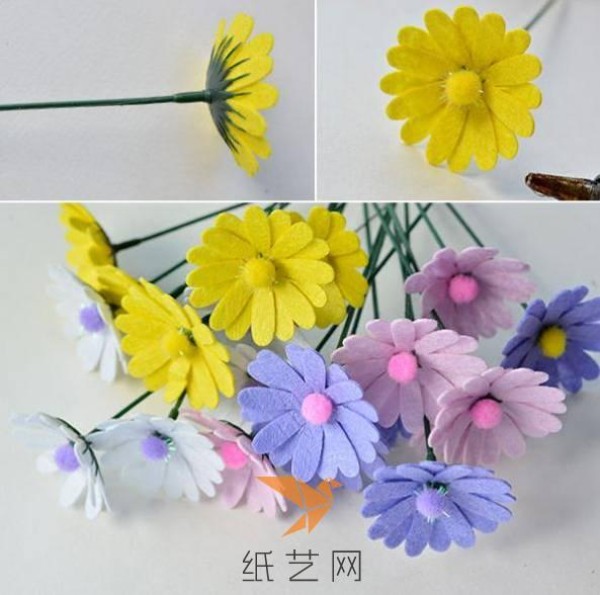 Tutorial on potted flowers made of non-woven fabric as a Teacher’s Day gift