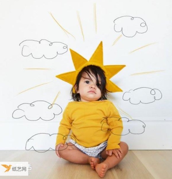 Personalized sun baby headwear made of non-woven fabric