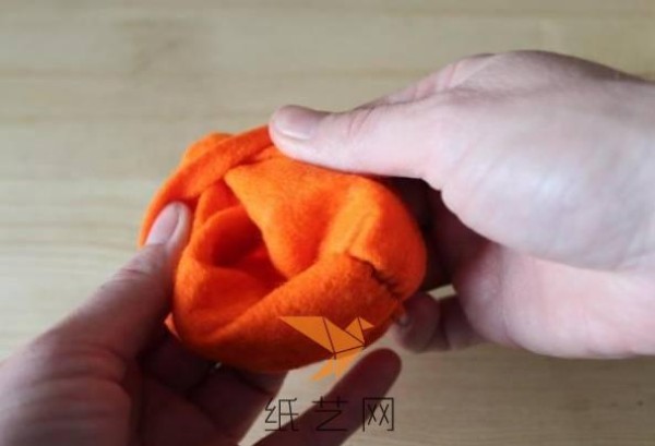 Halloween handmade non-woven small pumpkin doll making tutorial