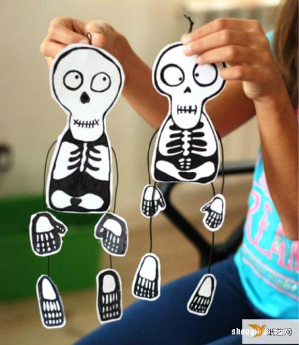 How to make fun skeleton little man pendant toddler toy handmade