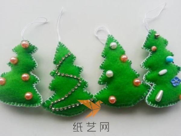 Christmas decoration simple tutorial for making Christmas tree hanging ornaments