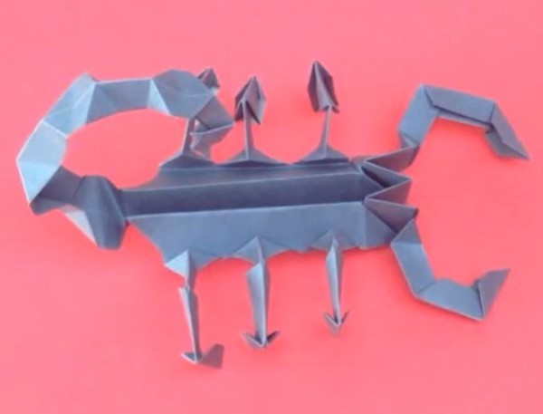 Tutorial on how to make a simple origami scorpion