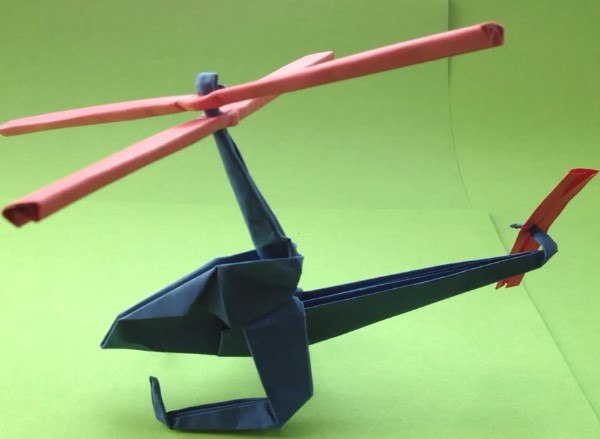 Simple origami helicopter handmade tutorial