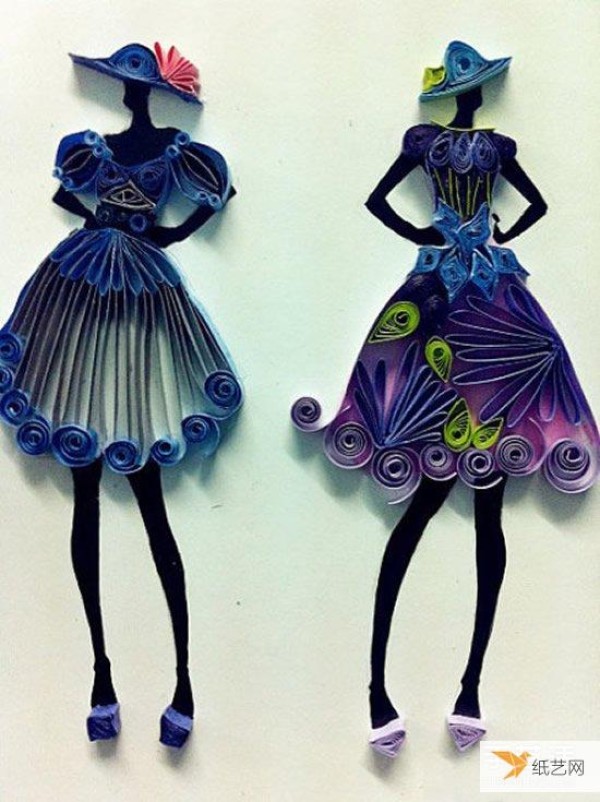 Appreciation of pictures of hand-made particularly beautiful paper quilling works