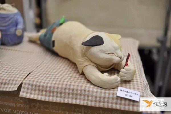 Appreciation of pictures of exquisite clay cat handicrafts