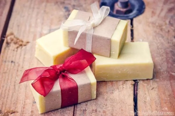 Make your own soap at home! You can also make lemon scented soap!