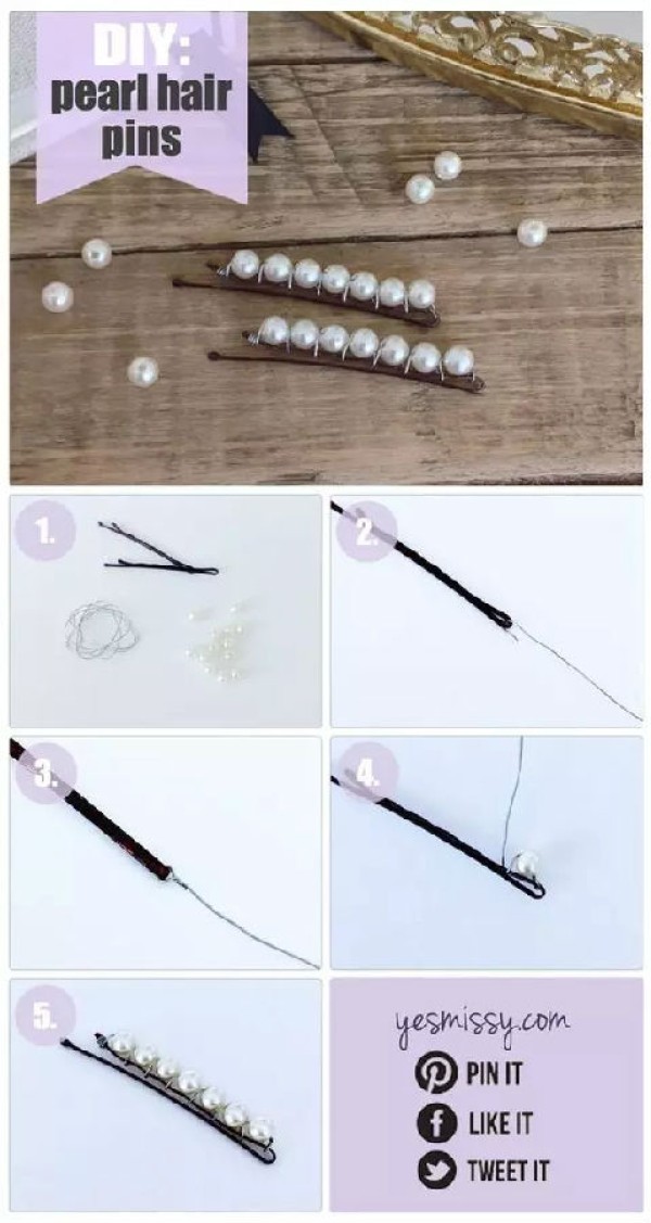 DIY beaded hairpins, small and cute hairpins can be made by yourself!