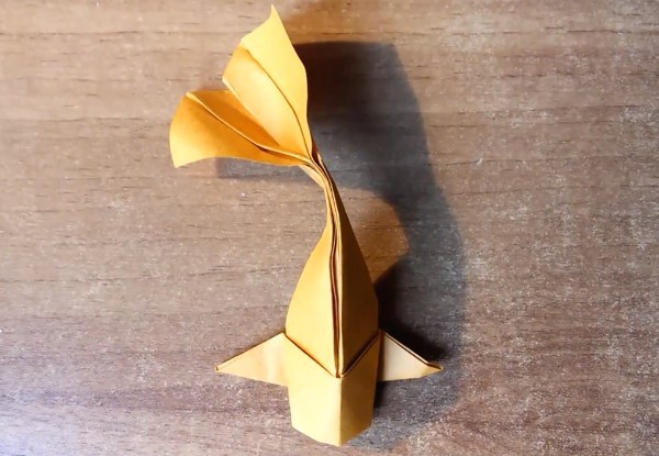 Simple handmade origami koi folding tutorial