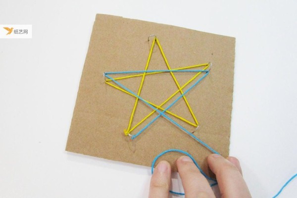 Super simple, yarn winding five-pointed star tutorial! An introductory tutorial on silk painting and wire winding painting!