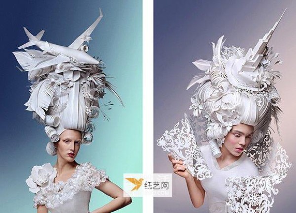 Russian paper sculptor perfectly interprets Baroque wig