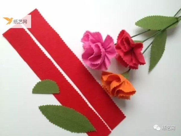 Three tutorials on how to make non-woven carnations!