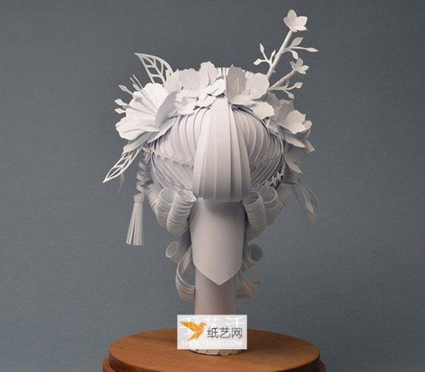 Russian paper sculptor perfectly interprets Baroque wig