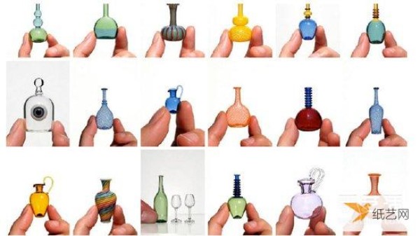 Appreciation of pictures of mini handmade glass bottles made by Kiva Ford