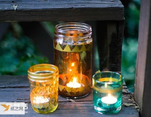 Tutorial on how to make beautiful personalized candle holders using old glass bottles