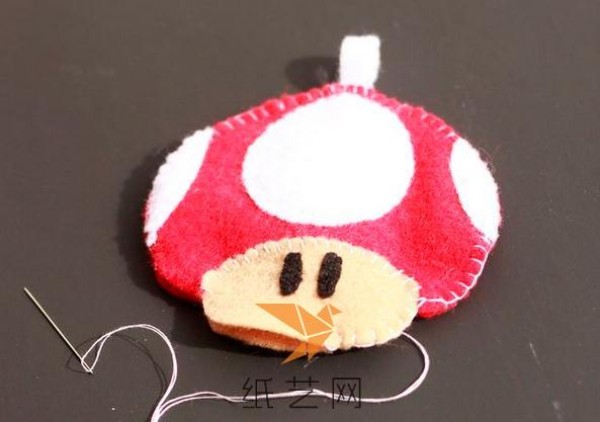 Super cute Super Mario mushroom key chain non-woven making tutorial