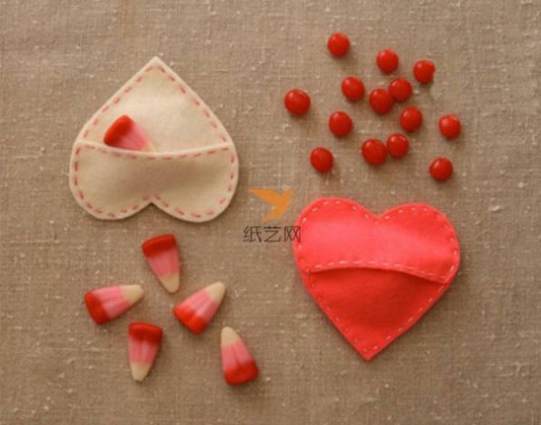 Non-woven heart-shaped red bean bag non-woven production tutorial