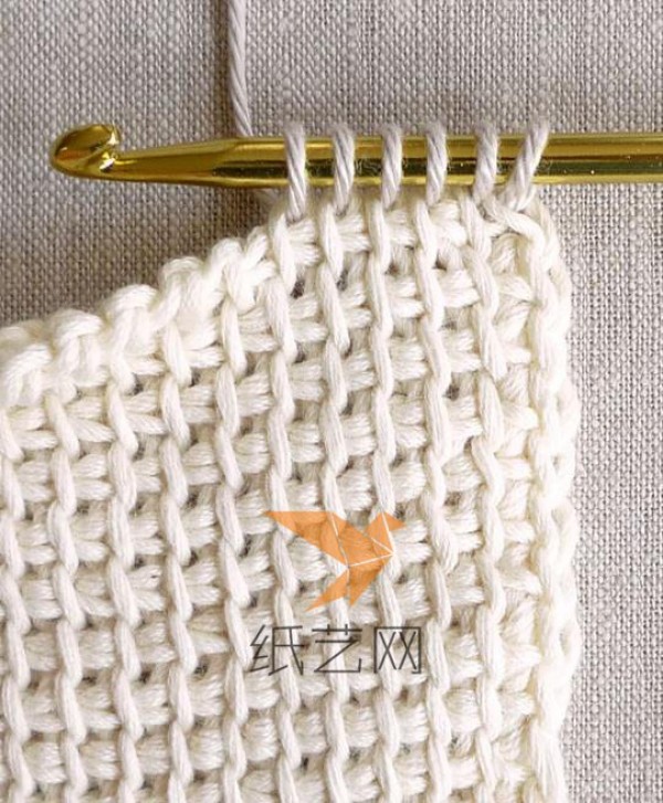 Afghan stitch crochet introductory stitch making tutorial