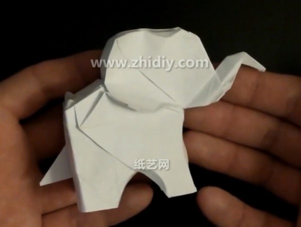 How to fold three-dimensional origami elephant by hand origami tutorial