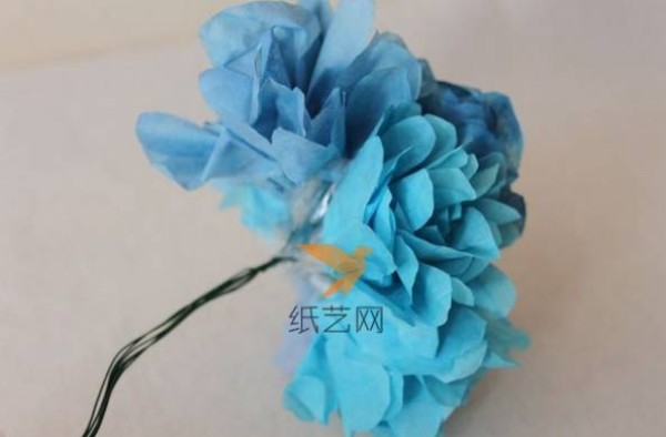 Illustrated tutorial for making handmade paper flowers from dyed cotton paper for Teachers' Day