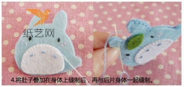 Nonwoven Tutorial Creative Nonwoven Three-dimensional Totoro Coaster Making Tutorial