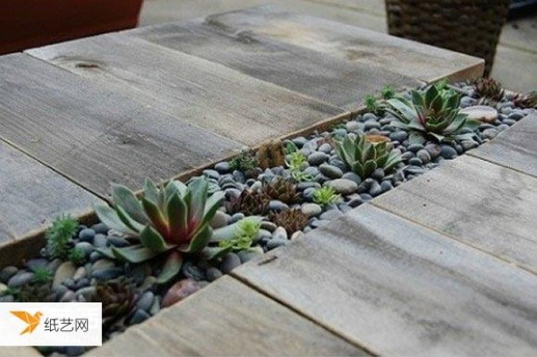 Tutorial on making your own personalized wooden succulent flower stand that can also be used as a table and chair