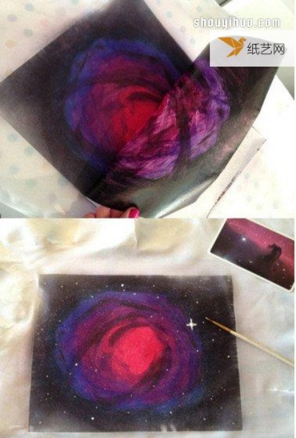 Use simple printing and dyeing techniques to create personalized Galaxy Nebula pillows