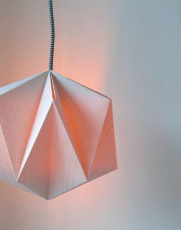 Here are some simple drawings of origami lampshades! Attached are template drawings