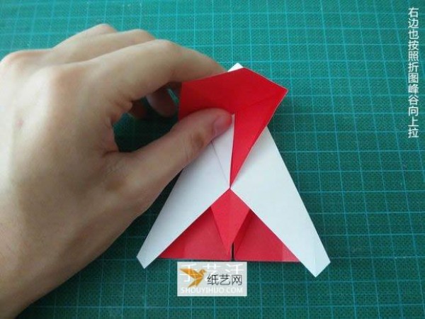 Detailed illustrated tutorial on how to fold the Christmas crane