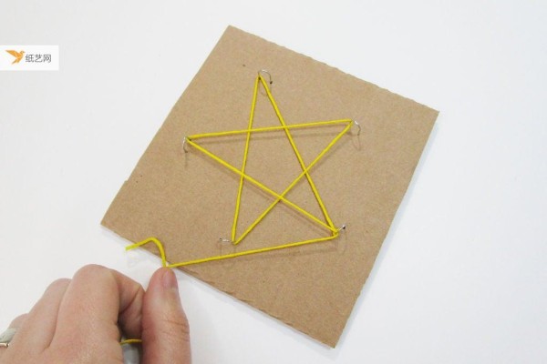 Super simple, yarn winding five-pointed star tutorial! An introductory tutorial on silk painting and wire winding painting!