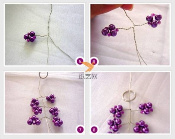 Purple Grape Beaded Necklace Making Tutorial Beading Tutorial