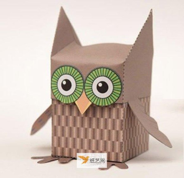 How to make an owl box from cardboard