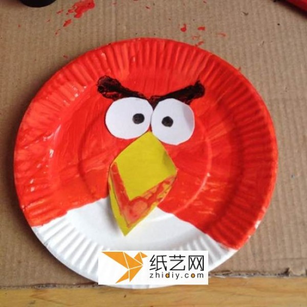 Parent-child handmade paper plate Angry Birds